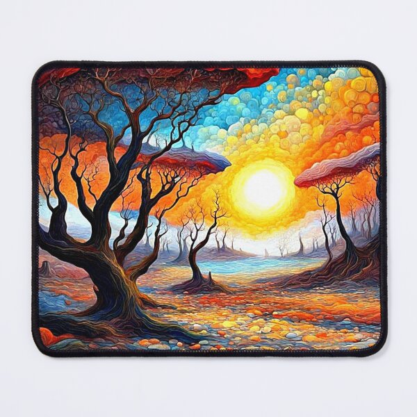 Item preview, Sunrise through misty forest designed and sold by George Hutton Hunter.