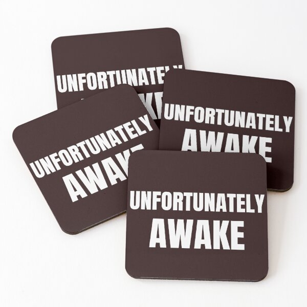 Item preview, Unfortunately Awake – Funny Tired Person Quote designed and sold by ArtPer-design.
