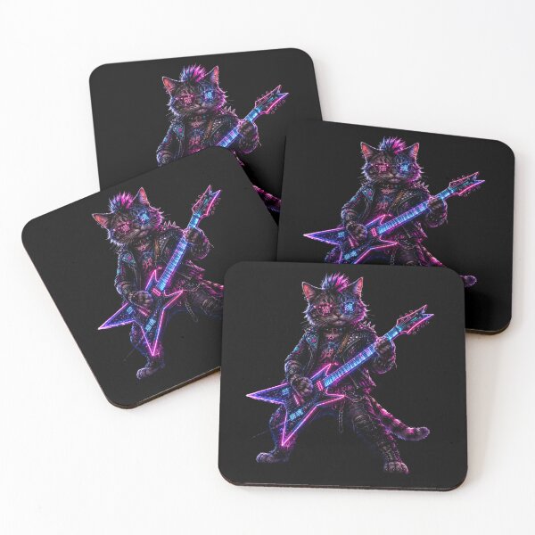 Item preview, Neko Rock City Neon Guitar Hero designed and sold by Neon Riot Studio.