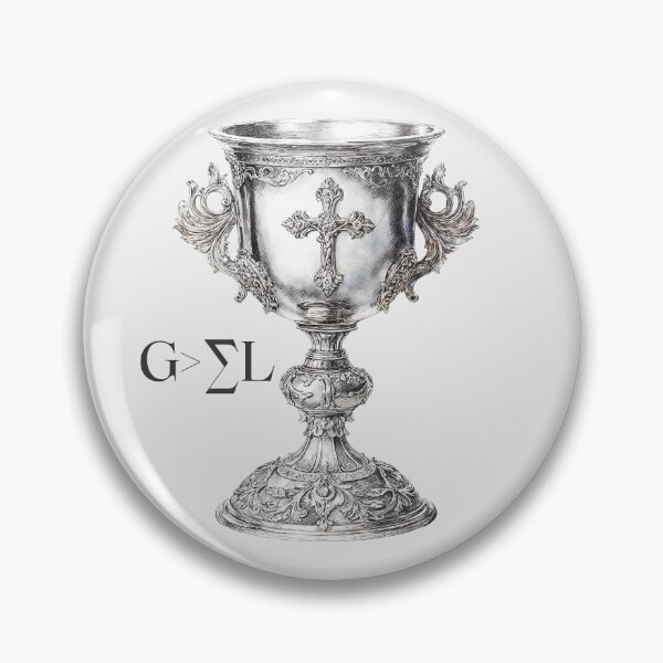 Item preview, Cozy Nihilism Goblet Tee – Gothic Silver Chalice Illustration | Existential Humor Shirt designed and sold by Anastasiia Yurevych.
