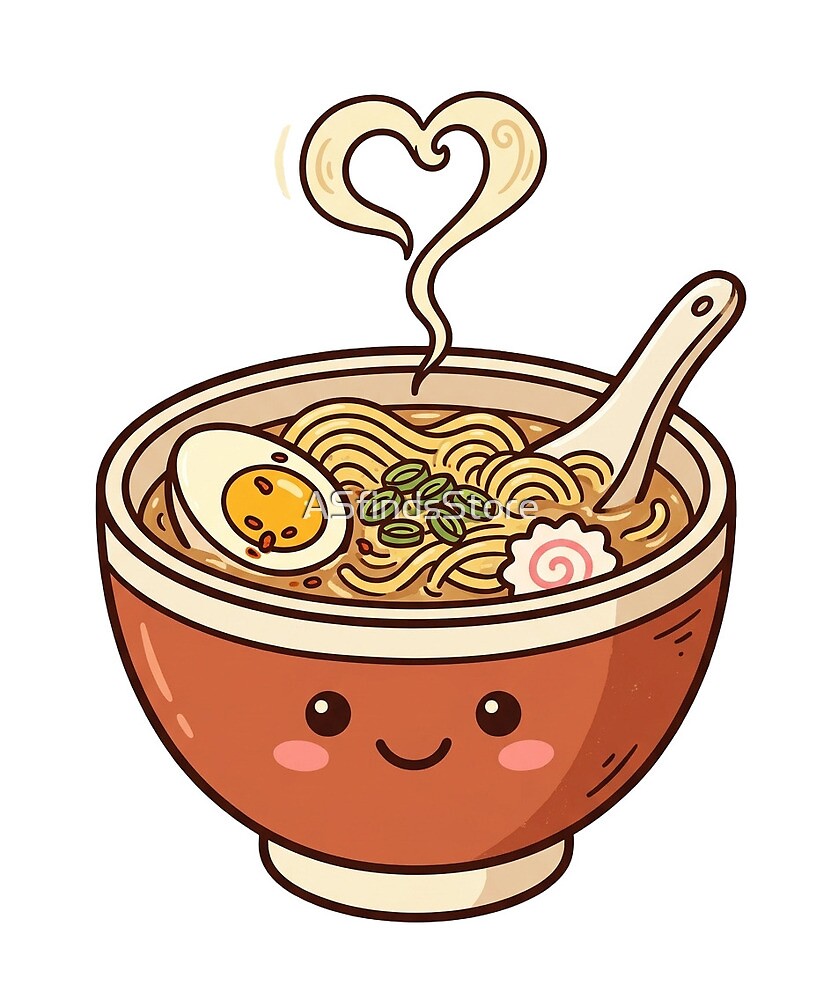 Kawaii Ramen Bowl die-cut sticker