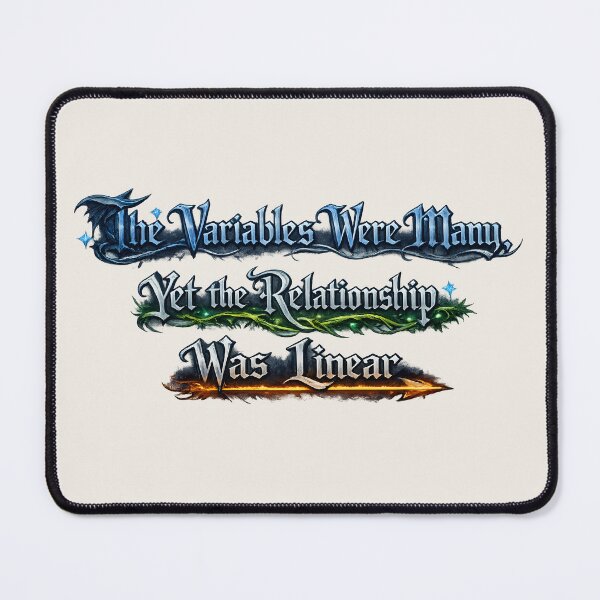 Item preview, The Variables Were Many, Yet the Relationship Was Linear - Version 2 designed and sold by Nerd Romance Café.