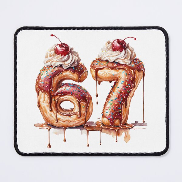 Item preview, Sweet 6 and 7 | Delicious Donut Pastry Sticker designed and sold by ArtisticDesignsbyLinda.