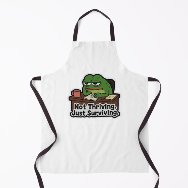 Item preview, Not Thriving Just Surviving Frog Desk Funny Design designed and sold by BooDesignStudio.