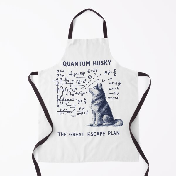 Item preview, Quantum Husky The Great Escape Plan - Funny Physics Dog Art designed and sold by myforestfog.