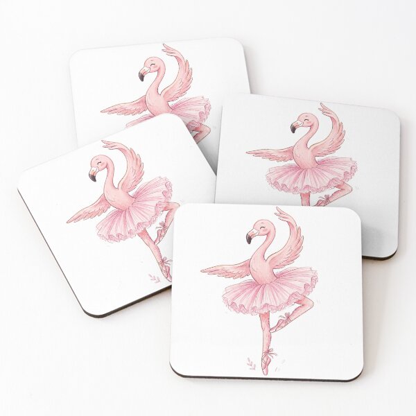 Item preview, Cute Pink Flamingo Ballerina Dancing Ballet Illustration designed and sold by TaiwanMemory.