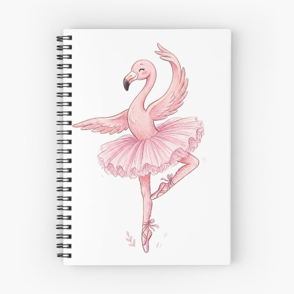 Item preview, Cute Pink Flamingo Ballerina Dancing Ballet Illustration designed and sold by TaiwanMemory.
