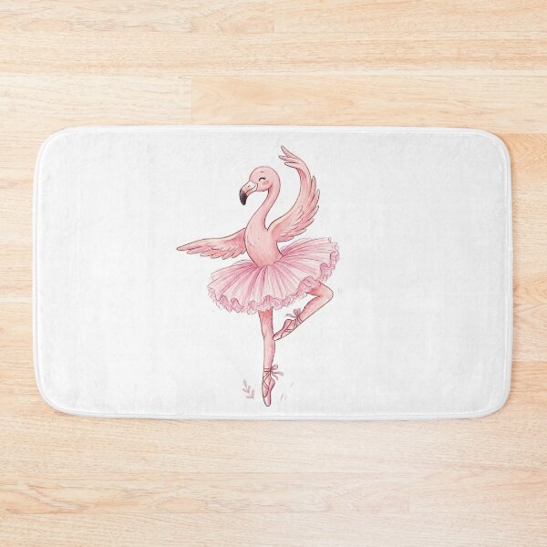 Item preview, Cute Pink Flamingo Ballerina Dancing Ballet Illustration designed and sold by TaiwanMemory.