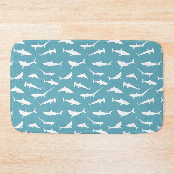 Item preview, Shark Pattern in Blue and White designed and sold by CreativeTwins.