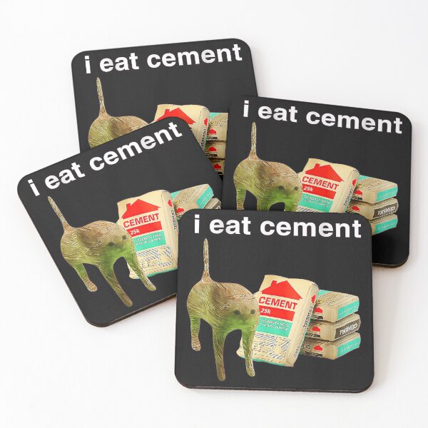 Item preview, I Eat Cement Weird Cat Meme Funny Internet Humor designed and sold by AmaXONIC.
