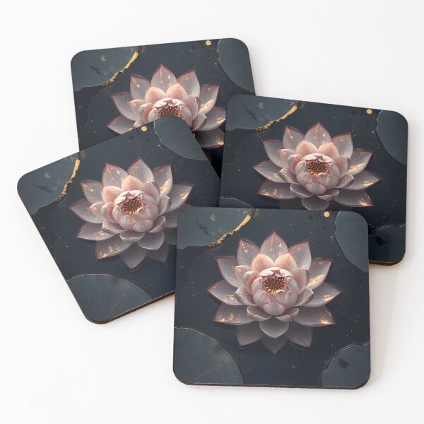 Item preview, Dark Lotus Flower Botanical Art Print designed and sold by KooksStudio.