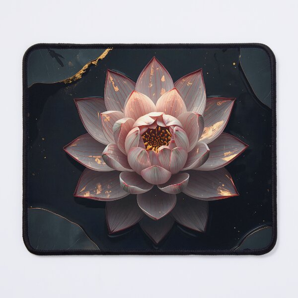 Item preview, Dark Lotus Flower Botanical Art Print designed and sold by KooksStudio.