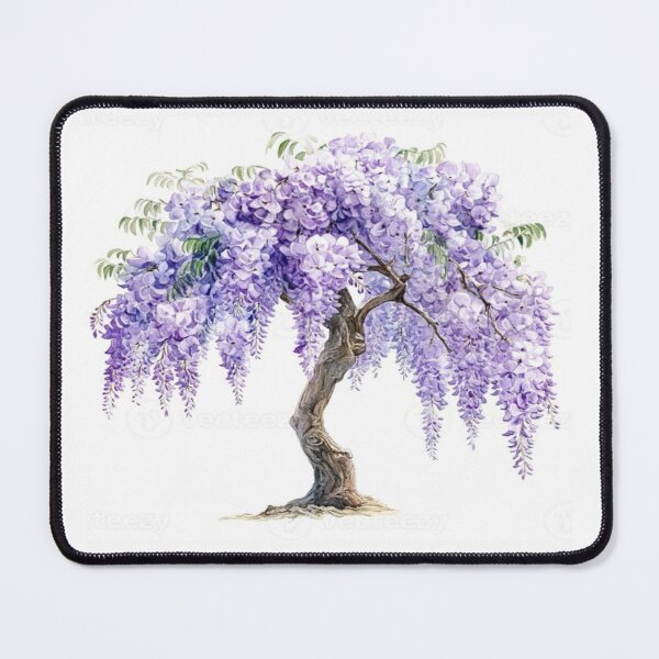 Item preview, Purple Wisteria Blooming Tree Artwork designed and sold by NivyasArtistry.