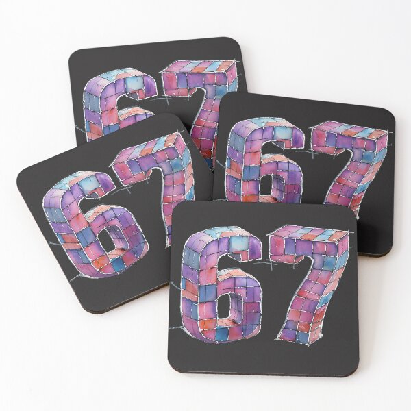 Item preview, Abstract Grid 6 & 7 | Geometric Watercolor Numbers designed and sold by ArtisticDesignsbyLinda.