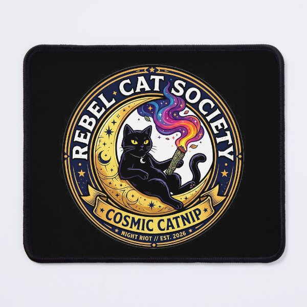 Item preview, Mystic Moon Cat Summer Solstice Graphic designed and sold by Oommen Studio .