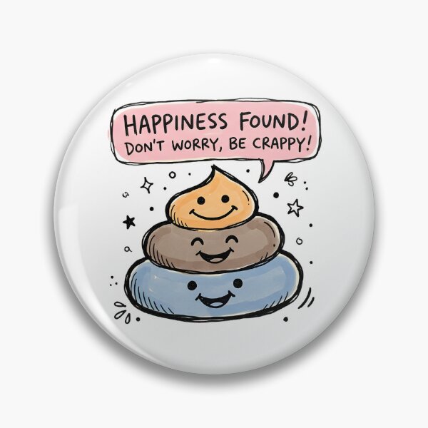Item preview, Don't Worry Be Crappy Funny Cute Poop Puns designed and sold by PM.
