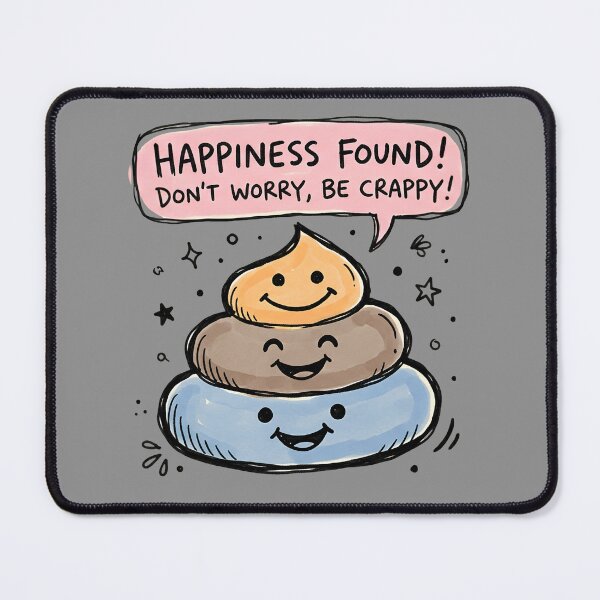 Item preview, Don't Worry Be Crappy Funny Cute Poop Puns designed and sold by PM.