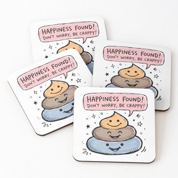 Item preview, Don't Worry Be Crappy Funny Cute Poop Puns designed and sold by PM.