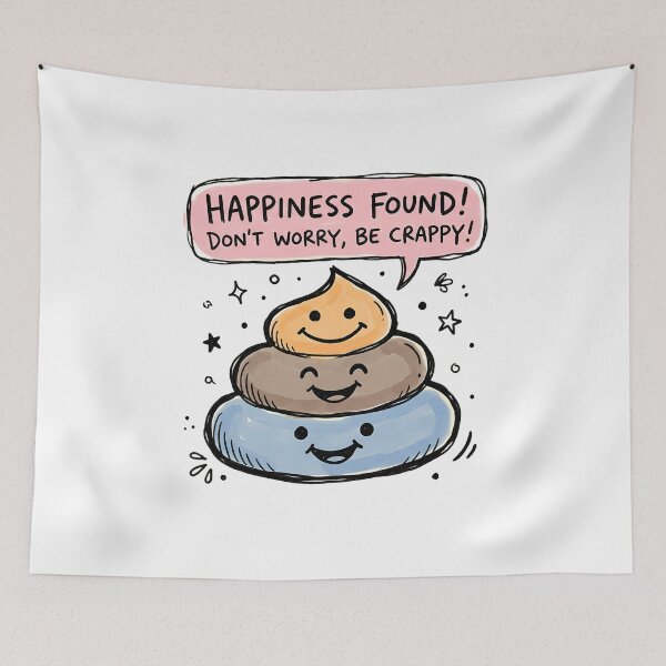 Item preview, Don't Worry Be Crappy Funny Cute Poop Puns designed and sold by PM.
