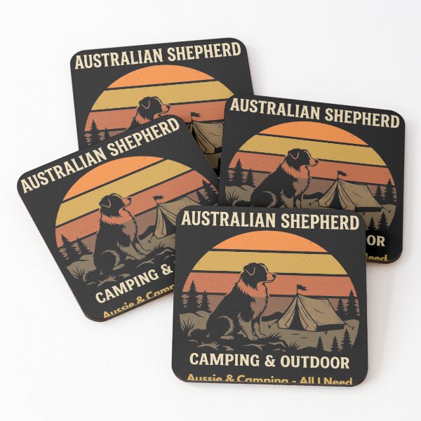 Item preview, Australian Shepherd Hiking Buddy Minimalist Mountain designed and sold by SW Shop.