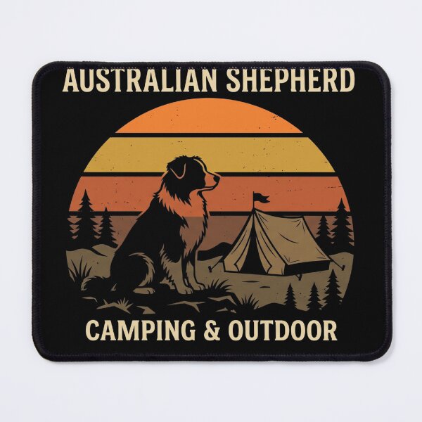 Item preview, Australian Shepherd Hiking Buddy Minimalist Mountain designed and sold by SW Shop.