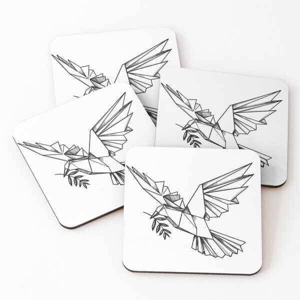 Item preview, Origami Peace Dove – Hand-drawn illustration, pencil, no ai designed and sold by peerisdrawing.