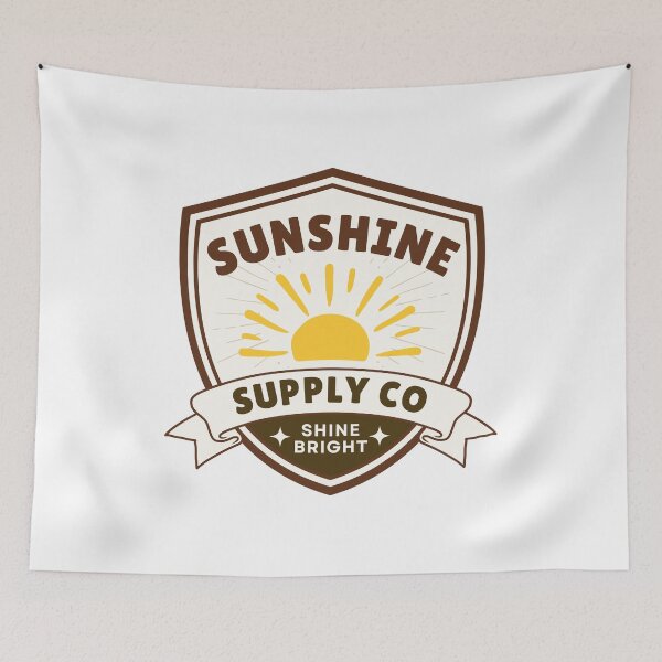 Item preview, Sunshine Supply Co Shine Bright Vintage Logo Retro Summer Apparel designed and sold by HYPNK.