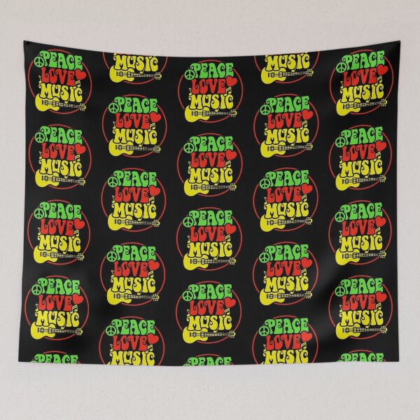 Item preview, PEACE LOVE MUSIC designed and sold by Pabhas.
