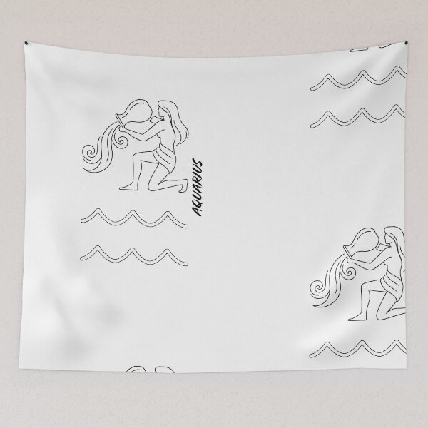 Item preview, Aquarius Zodiac Sign Celestial Water Bearer Astrology Art designed and sold by FANTASYoDarknes.