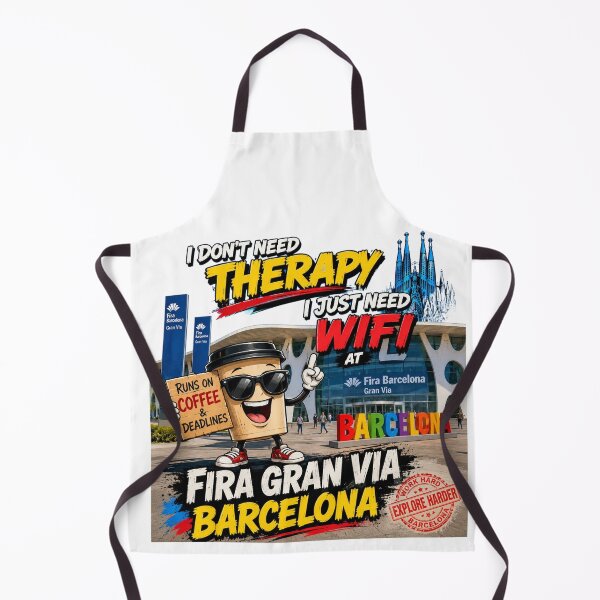 Item preview, Don’t Need Therapy, I Just Need WiFi at Fira Gran Via Barcelona – Funny Coffee & Deadline Travel T-Shirt | Barcelona Convention Humor Graphic Tee designed and sold by Sushikidsntoddlers.