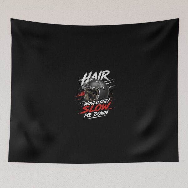 Item preview, Hair Would Only Slow Me Down – Funny Motorcycle Helmet Biker Design designed and sold by Heneket.