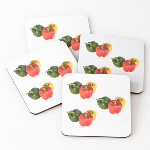 Item preview, Fresh Bell Peppers Side View - Colorful Vegetable Photography Print designed and sold by PabloRealePH.