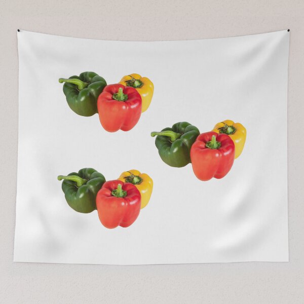 Item preview, Fresh Bell Peppers Side View - Colorful Vegetable Photography Print designed and sold by PabloRealePH.