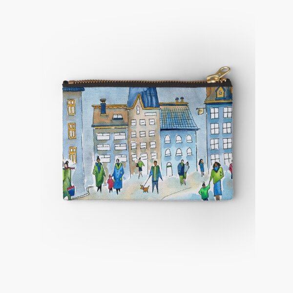 Item preview, Rainy Day in the City – Whimsical European Town Watercolour Painting designed and sold by Cass Harker Studio.