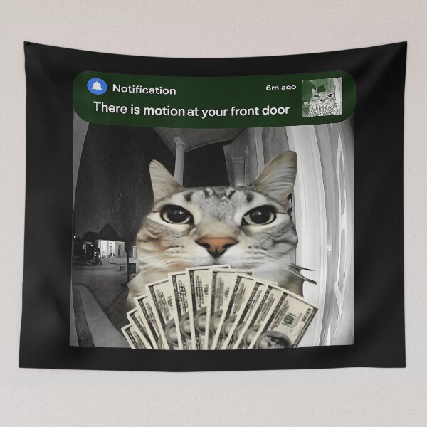 Item preview, There Is Motion At Your Front Door Funny Cat Smart Doorbell Money Pet Owner designed and sold by AmaXONIC.