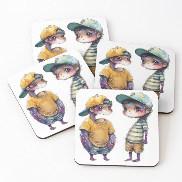 Item preview, The 6 & 7 Crew | Quirky Cartoon Character Sticker designed and sold by ArtisticDesignsbyLinda.