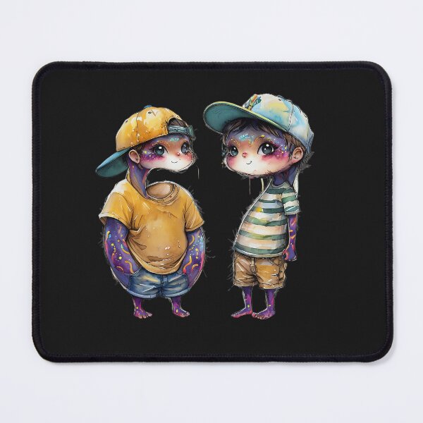 Item preview, The 6 & 7 Crew | Quirky Cartoon Character Sticker designed and sold by ArtisticDesignsbyLinda.