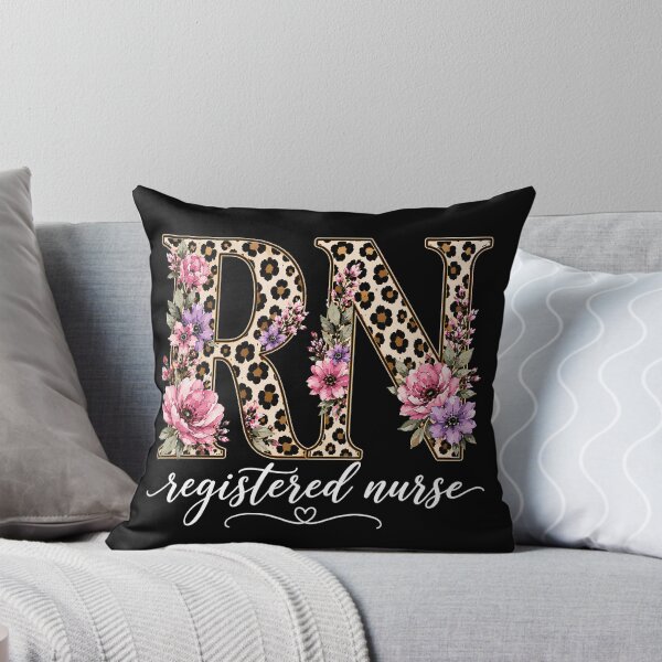 Item preview, RN Registered Nurse Floral Leopard Print Nurse Gift designed and sold by MKCREAS.