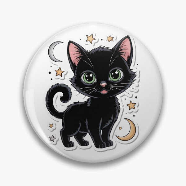 Item preview, Cute witchy black cat designed and sold by emiiemilova.