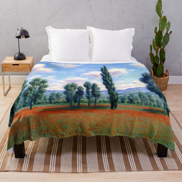 Item preview, Poppy Field in Giverny: Impression of Scarlet Blossoms, Sunlit Meadows designed and sold by artdesignsnow.