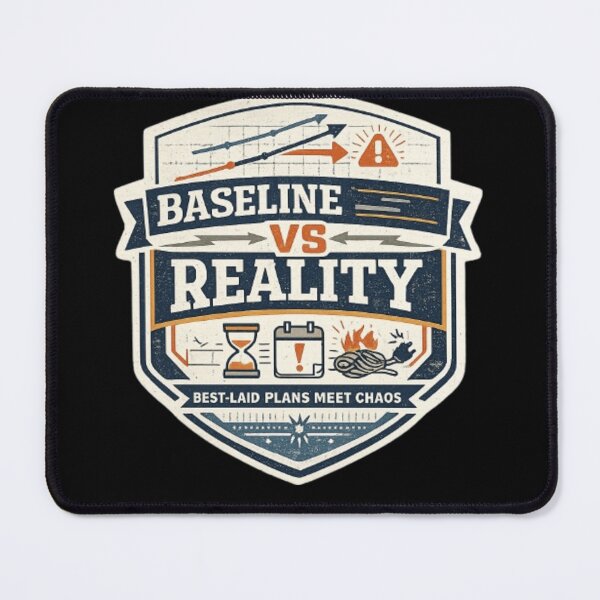Item preview, Baseline vs Reality Project Management Humor designed and sold by Eng-Art.