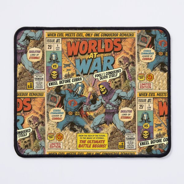 Item preview, Worlds At War Cartoon Vintage Retro Comic Cover Art designed and sold by Back2Collage.