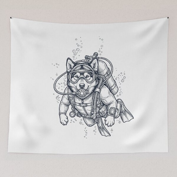 Item preview, Alaskan Malamute Scuba Diving Diver Dog Owner designed and sold by TerryConnells.