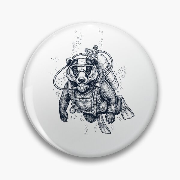 Item preview, Badger Scuba Diving Diver Animal Lover designed and sold by TerryConnells.