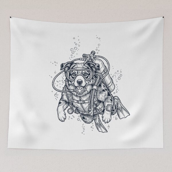 Item preview, Australian Shepherd Scuba Diving Diver Dog Owner designed and sold by TerryConnells.