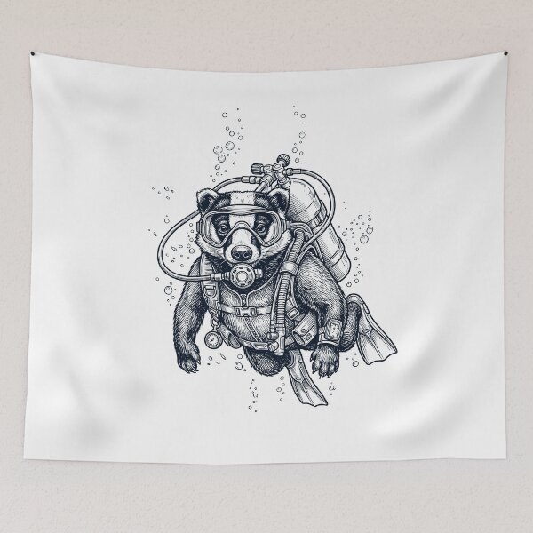 Item preview, Badger Scuba Diving Diver Animal Lover designed and sold by TerryConnells.
