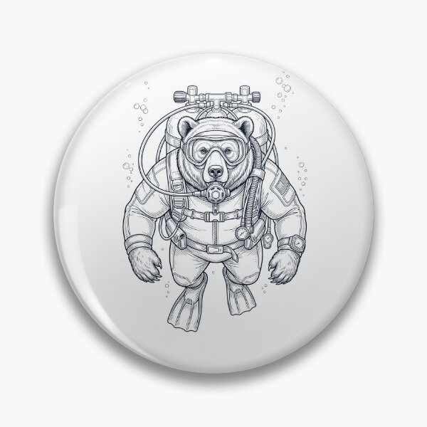 Item preview, Bear Scuba Diving Diver Animal Lover designed and sold by TerryConnells.