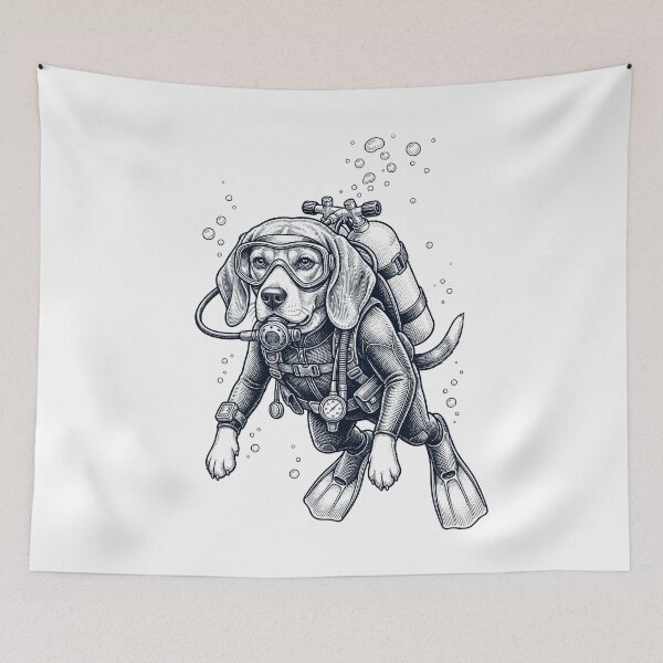 Item preview, Beagle Scuba Diving Diver Dog Owner designed and sold by TerryConnells.