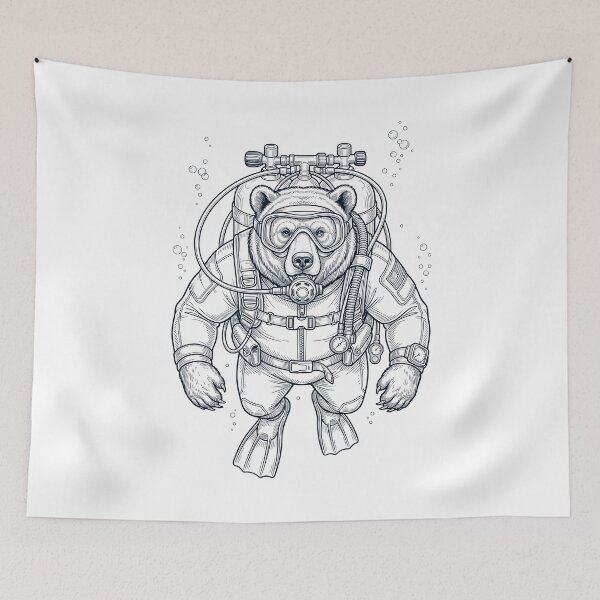 Item preview, Bear Scuba Diving Diver Animal Lover designed and sold by TerryConnells.
