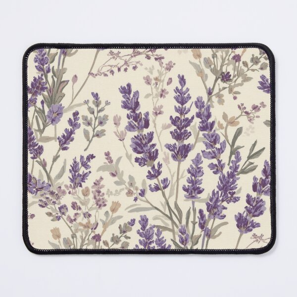 Item preview, Minimal Lavender Sprig Pattern | Delicate Floral on Cream designed and sold by lavanya11.